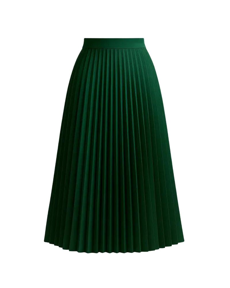 Strukturierter Midirock mit Falten für Damen-Skirt for women-Alpenkind