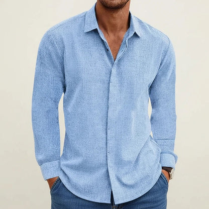 Strukturiertes Langarm-Hemd für Herren-Shirts for men-Alpenkind