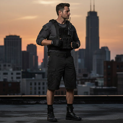 Taktische Herren-Cargoshorts mit integriertem Gürtel-Shorts for men-Alpenkind
