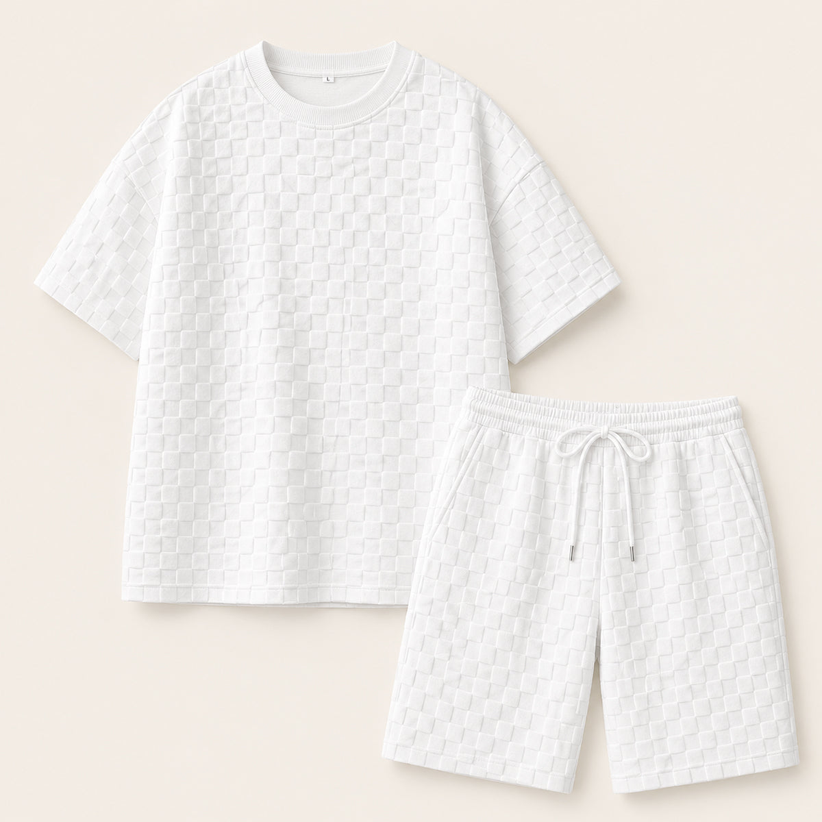 Texturiertes Herren-Set mit Kurzarm-Oberteil-Sets for Men-Alpenkind