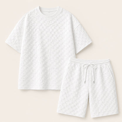 Texturiertes Herren-Set mit Kurzarm-Oberteil-Sets for Men-Alpenkind