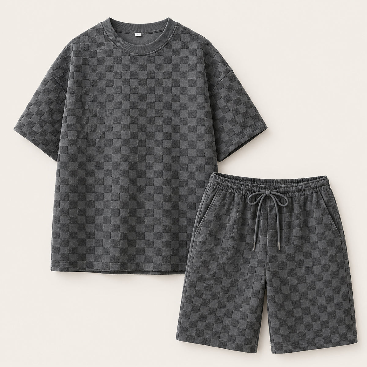 Texturiertes Herren-Set mit Kurzarm-Oberteil-Sets for Men-Alpenkind