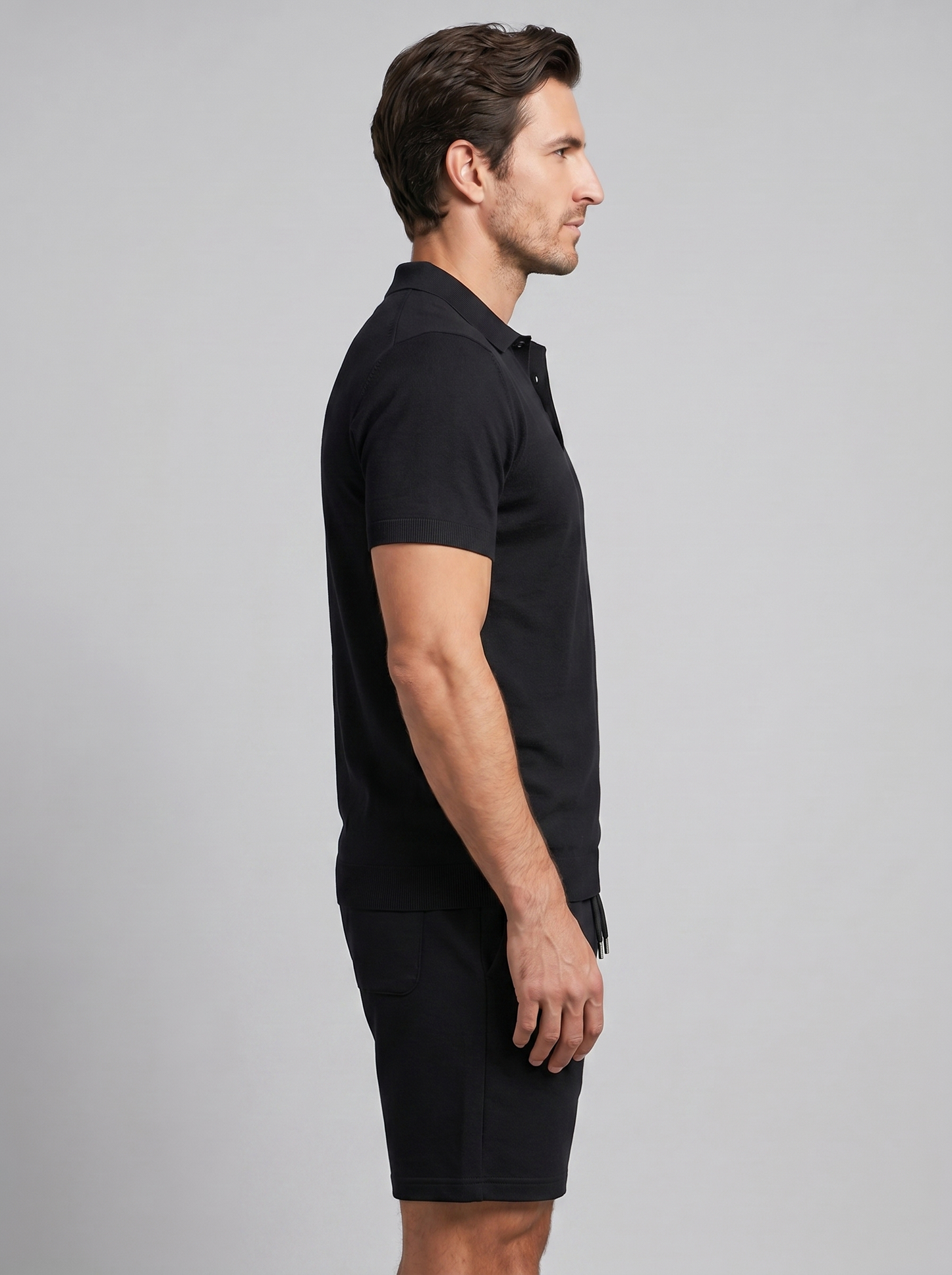 Texturiertes Polo- und Shorts-Set für Herren-Sets for Men-Alpenkind