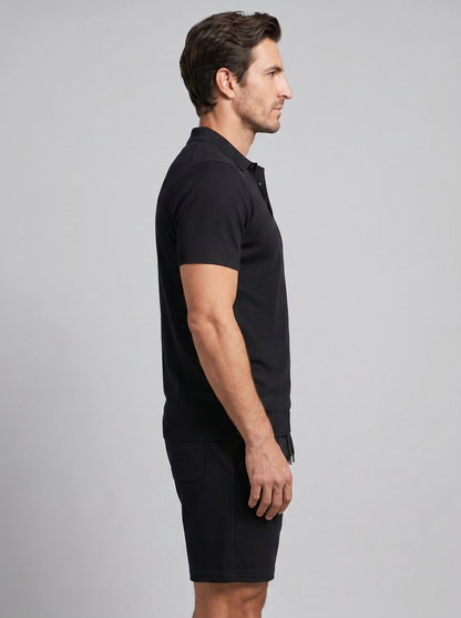 Texturiertes Polo- und Shorts-Set für Herren-Sets for Men-Alpenkind