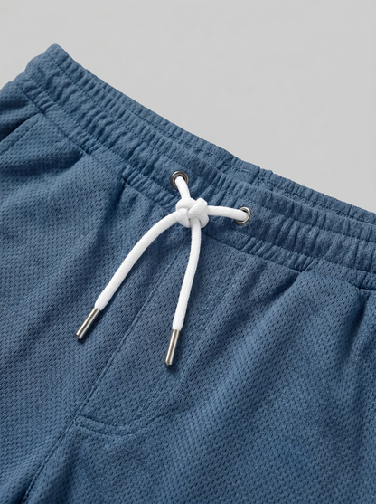Texturiertes Polo- und Shorts-Set für Herren-Sets for Men-Alpenkind