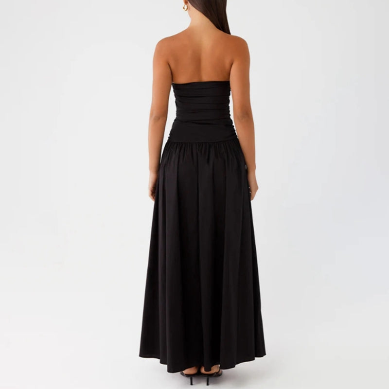 Trägerloses Maxikleid mit Print für Damen-Maxi Dress-Alpenkind