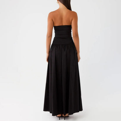 Trägerloses Maxikleid mit Print für Damen-Maxi Dress-Alpenkind