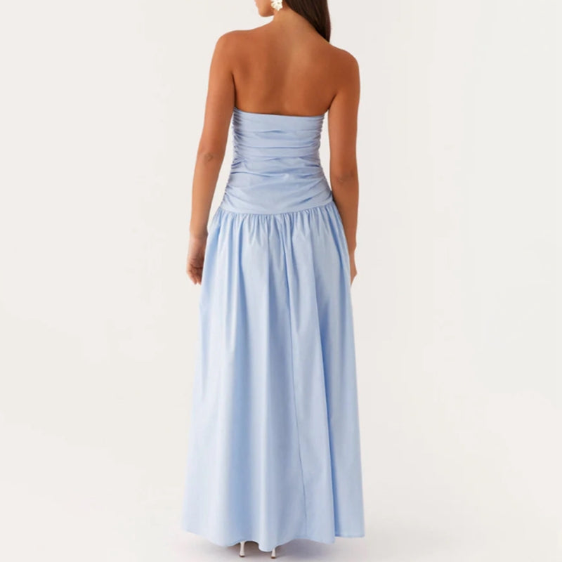 Trägerloses Maxikleid mit Print für Damen-Maxi Dress-Alpenkind