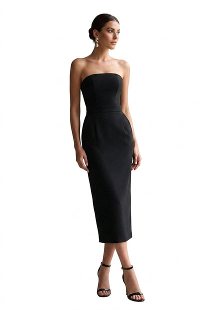 Trägerloses Midi-Bodycon-Kleid für Damen-Midi Dress-Alpenkind