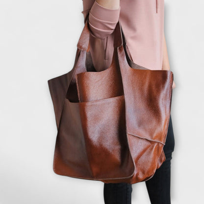 Übergroße Damen-Tragetasche mit aufgesetzter Fronttasche-Accessories for Women-Alpenkind