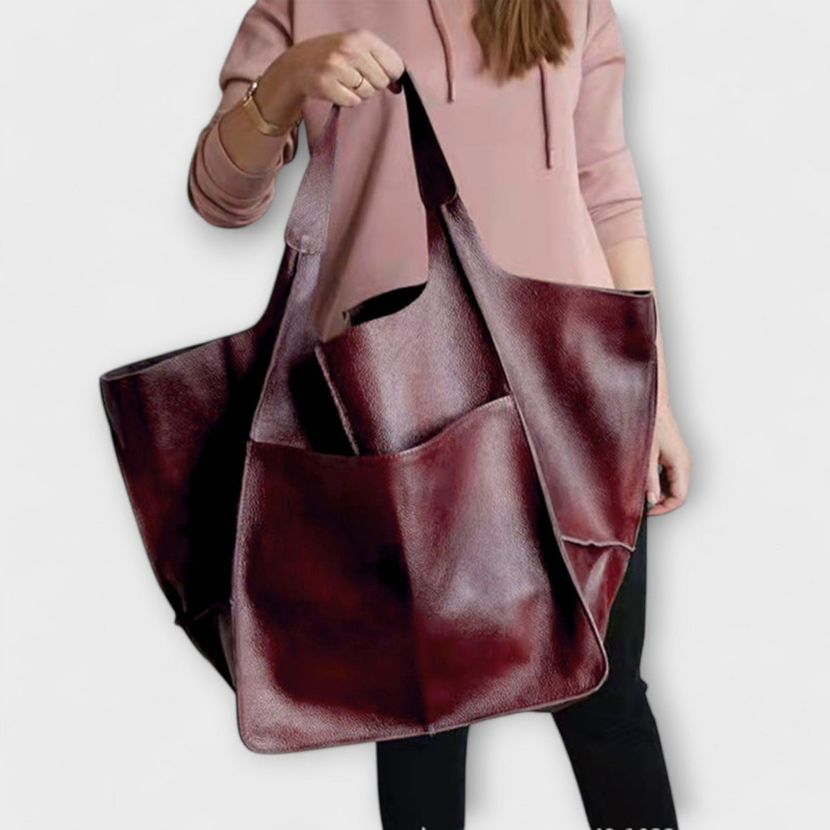 Übergroße Damen-Tragetasche mit aufgesetzter Fronttasche-Accessories for Women-Alpenkind