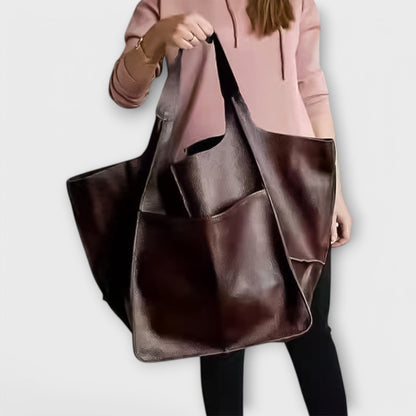 Übergroße Damen-Tragetasche mit aufgesetzter Fronttasche-Accessories for Women-Alpenkind