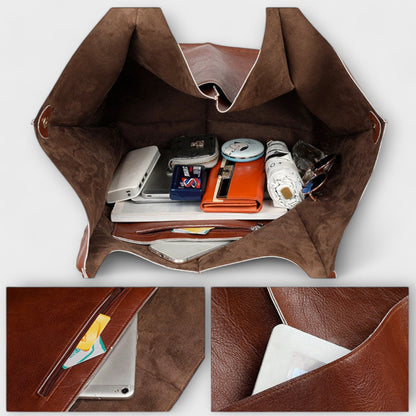 Übergroße Damen-Tragetasche mit aufgesetzter Fronttasche-Accessories for Women-Alpenkind