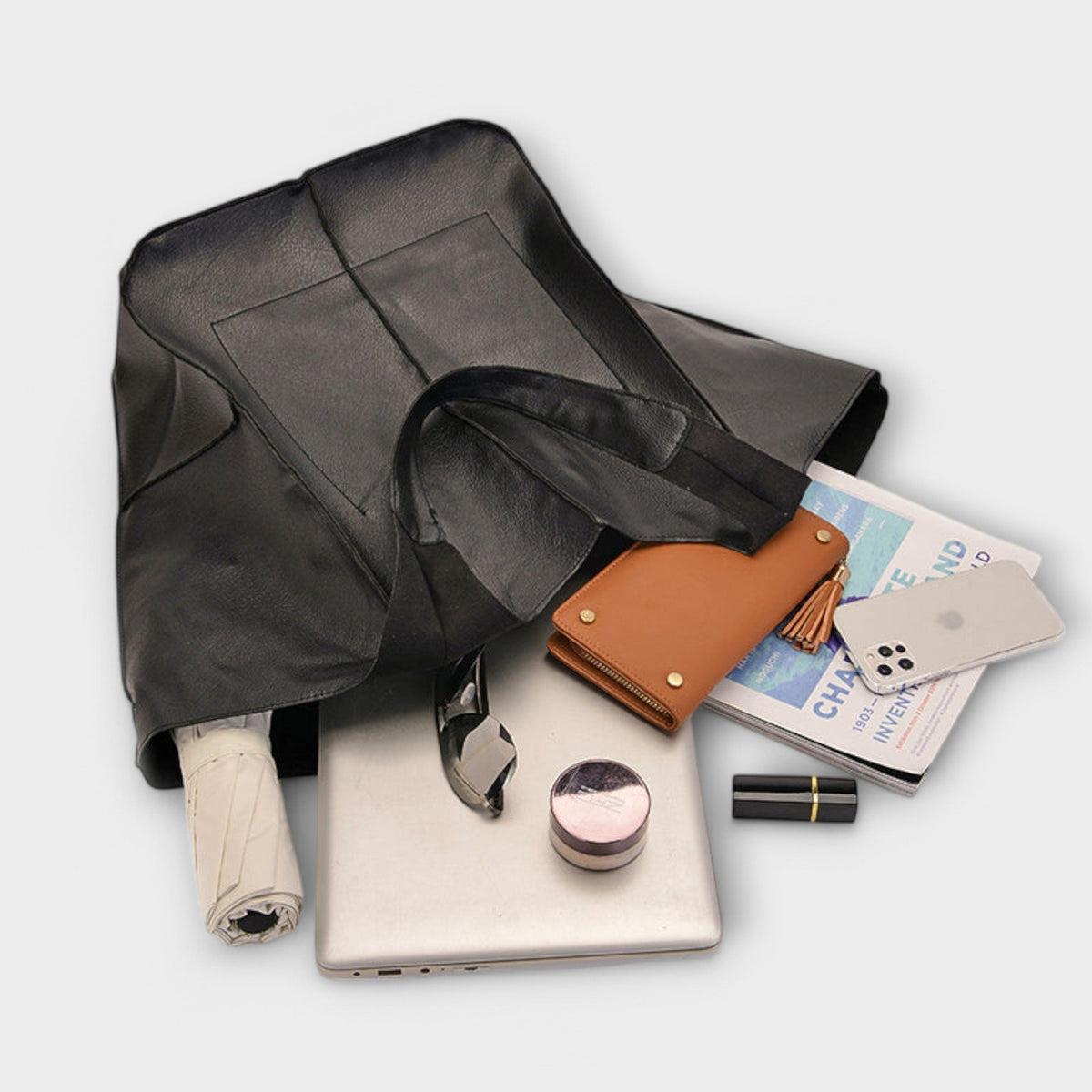 Übergroße Damen-Tragetasche mit aufgesetzter Fronttasche-Accessories for Women-Alpenkind