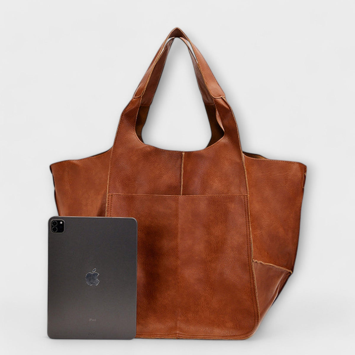 Übergroße Damen-Tragetasche mit aufgesetzter Fronttasche-Accessories for Women-Alpenkind