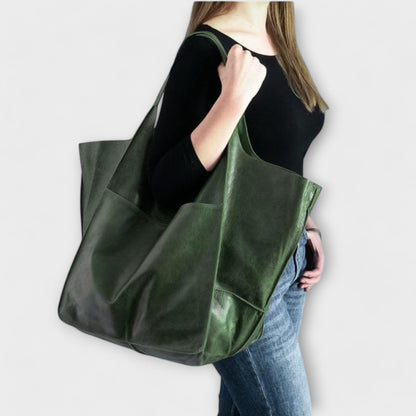 Übergroße Damen-Tragetasche mit aufgesetzter Fronttasche-Accessories for Women-Alpenkind