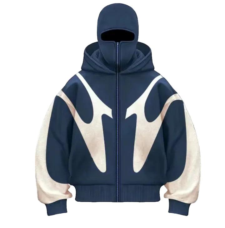 Unisex Kapuzenjacke mit integriertem Gesichtsschutz-unisex-Alpenkind