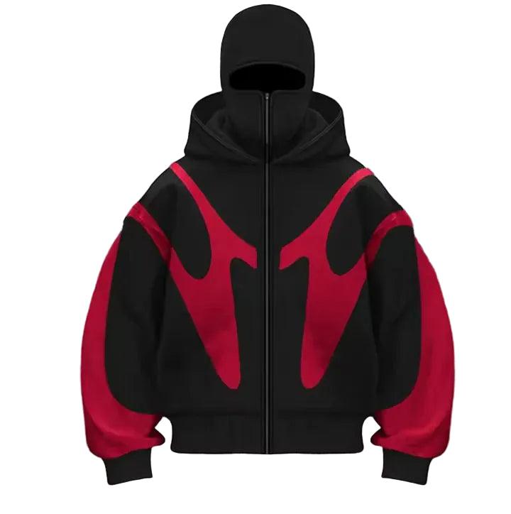 Unisex Kapuzenjacke mit integriertem Gesichtsschutz-unisex-Alpenkind