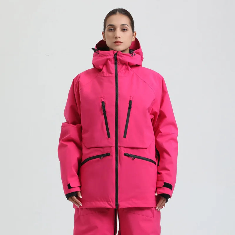 Unisex Kapuzenjacke mit mehreren Reißverschlusstaschen-unisex jacket-Alpenkind