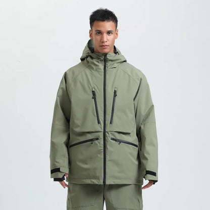 Unisex Kapuzenjacke mit mehreren Reißverschlusstaschen-unisex jacket-Alpenkind