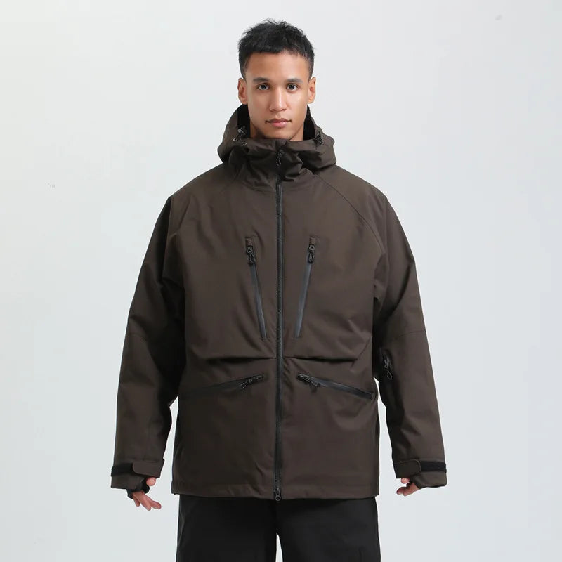 Unisex Kapuzenjacke mit mehreren Reißverschlusstaschen-unisex jacket-Alpenkind