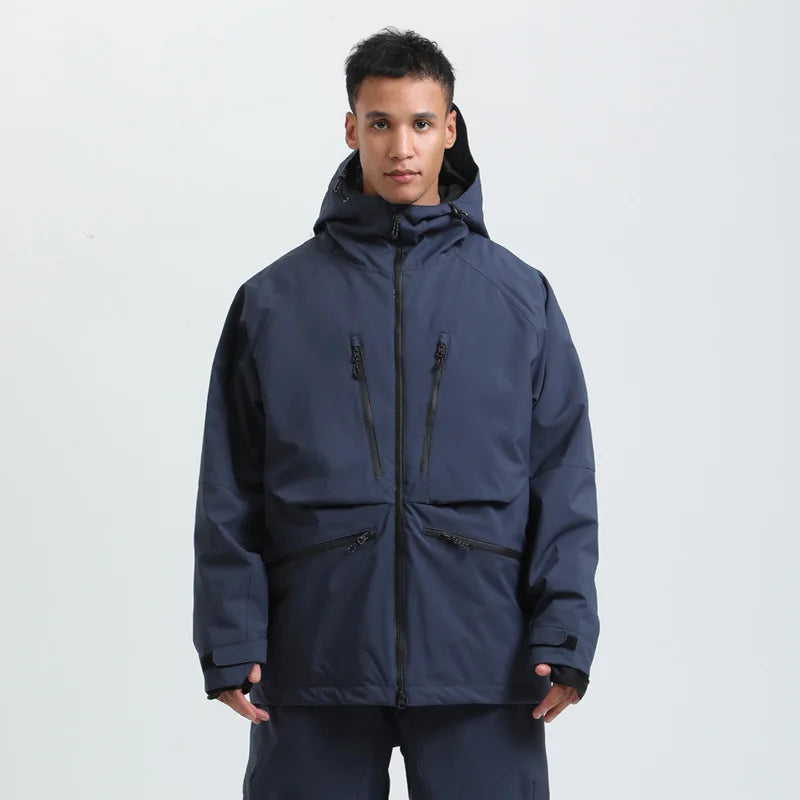 Unisex Kapuzenjacke mit mehreren Reißverschlusstaschen-unisex jacket-Alpenkind