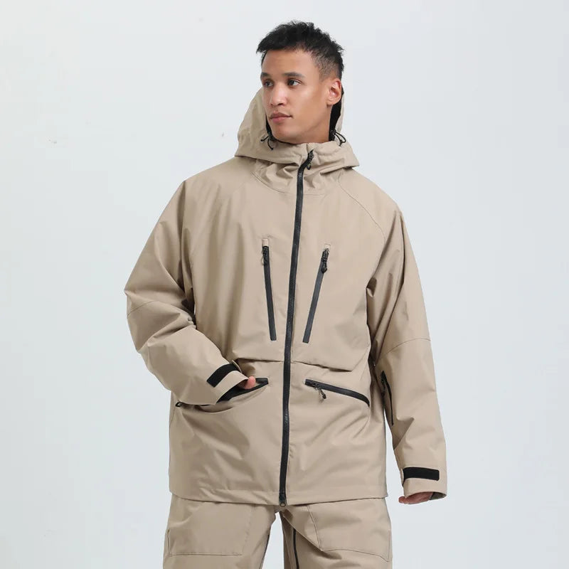 Unisex Kapuzenjacke mit mehreren Reißverschlusstaschen-unisex jacket-Alpenkind
