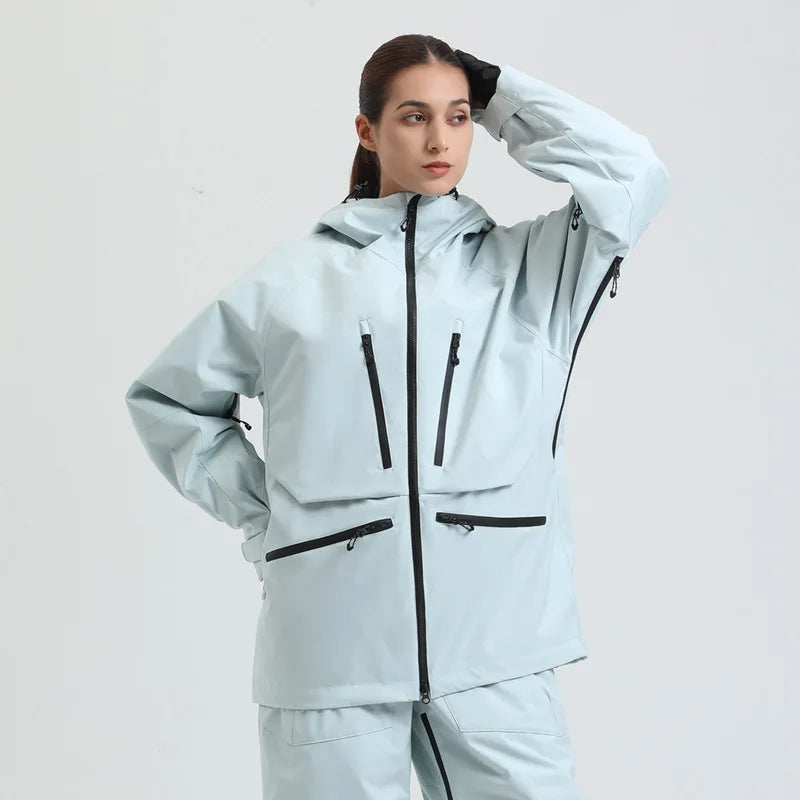 Unisex Kapuzenjacke mit mehreren Reißverschlusstaschen-unisex jacket-Alpenkind