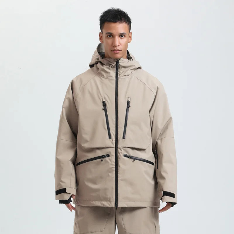 Unisex Kapuzenjacke mit mehreren Reißverschlusstaschen-unisex jacket-Alpenkind
