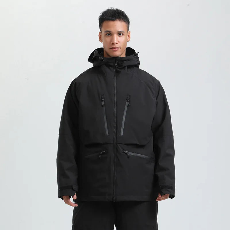 Unisex Kapuzenjacke mit mehreren Reißverschlusstaschen-unisex jacket-Alpenkind