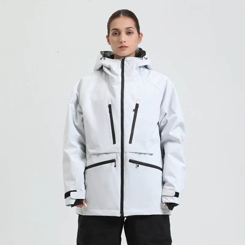Unisex Kapuzenjacke mit mehreren Reißverschlusstaschen-unisex jacket-Alpenkind