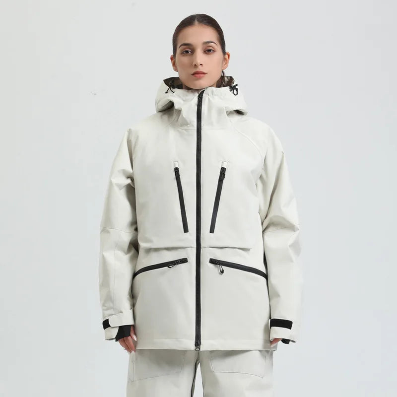 Unisex Kapuzenjacke mit mehreren Reißverschlusstaschen-unisex jacket-Alpenkind