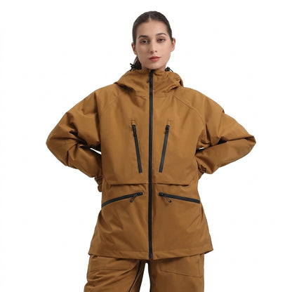 Unisex Kapuzenjacke mit mehreren Reißverschlusstaschen-unisex jacket-Alpenkind