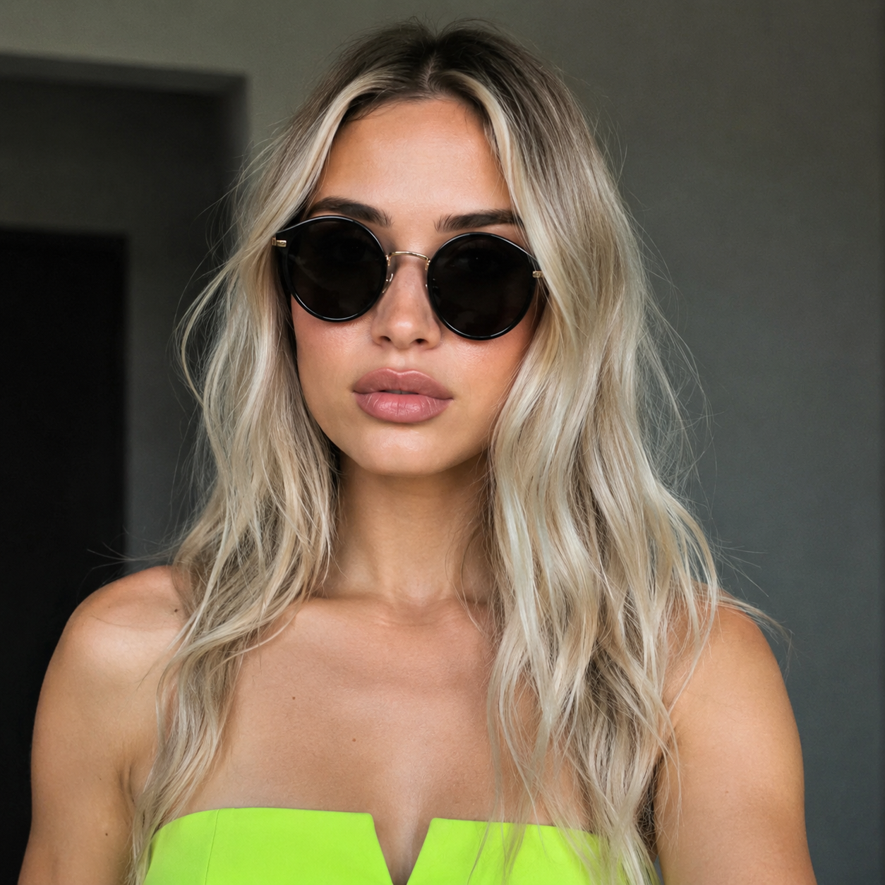 Unisex Runde Sonnenbrille mit dünnen Bügeln-Glasses for men-Alpenkind