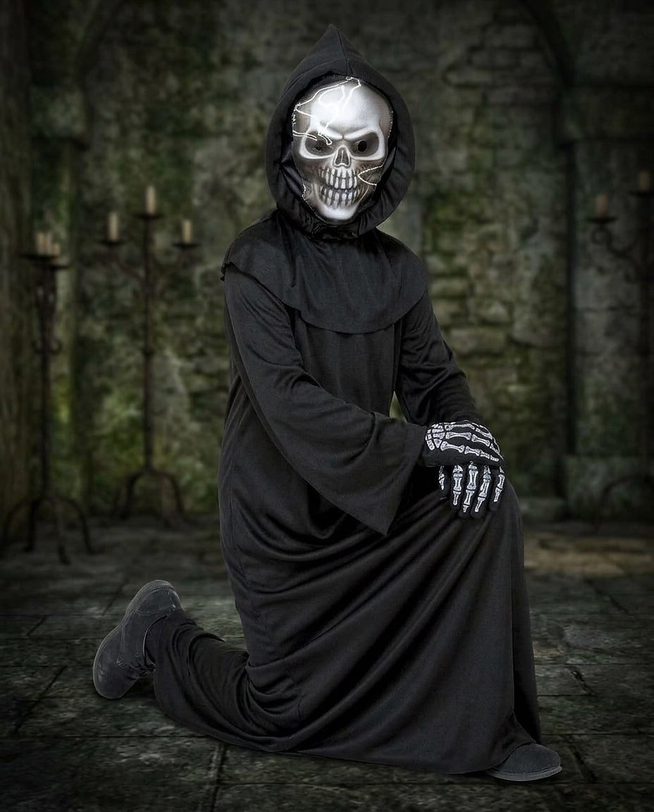 Unisex Sensenmann Halloween-Kostüm mit Maske-Halloween-Alpenkind