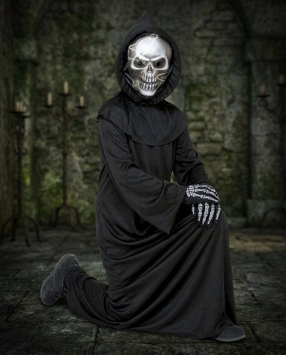 Unisex Sensenmann Halloween-Kostüm mit Maske-Halloween-Alpenkind