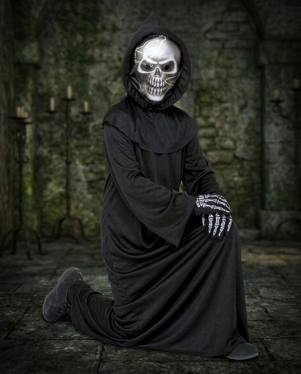 Unisex Sensenmann Halloween-Kostüm mit Maske-Halloween-Alpenkind