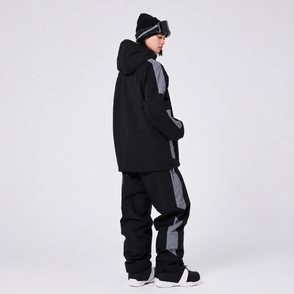 Unisex-Skianzug mit Kapuze und halbem Reißverschluss-Sets for women-Alpenkind