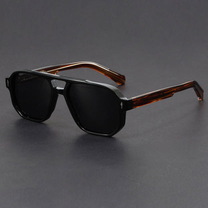 Unisex-Sonnenbrille mit Doppelsteg in quadratischer Form-Glasses unisex-Alpenkind