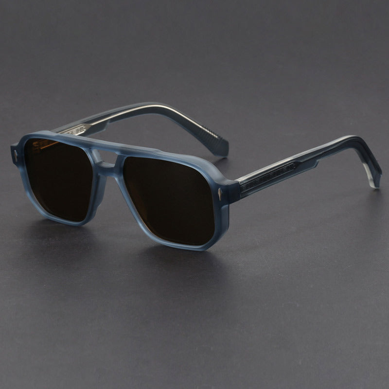 Unisex-Sonnenbrille mit Doppelsteg in quadratischer Form-Glasses unisex-Alpenkind