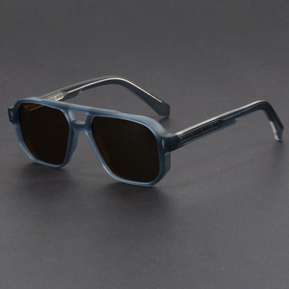 Unisex-Sonnenbrille mit Doppelsteg in quadratischer Form-Glasses unisex-Alpenkind