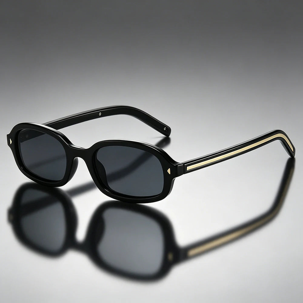 Unisex Sonnenbrille mit ovalem Rahmen in Schildpatt-Optik-Sunglasses-Alpenkind