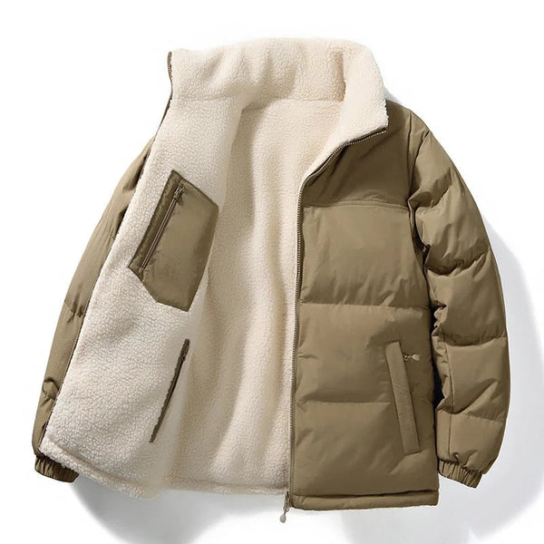 Unisex Wende-Steppjacke mit Sherpa-Futter-Jackets for men-Alpenkind