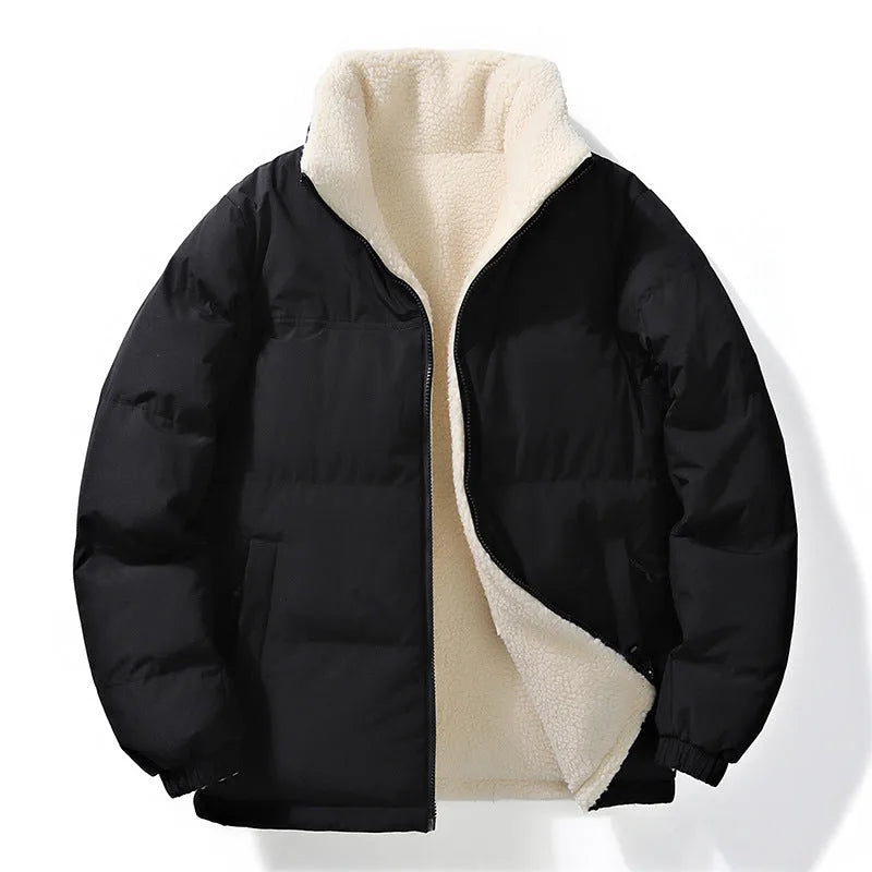 Unisex Wende-Steppjacke mit Sherpa-Futter-Jackets for men-Alpenkind
