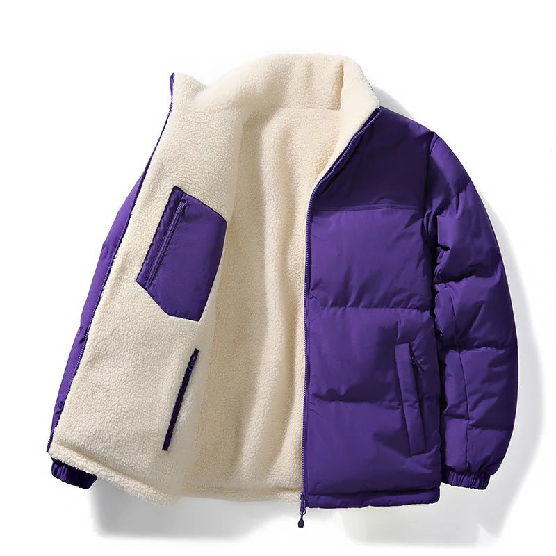 Unisex Wende-Steppjacke mit Sherpa-Futter-Jackets for men-Alpenkind