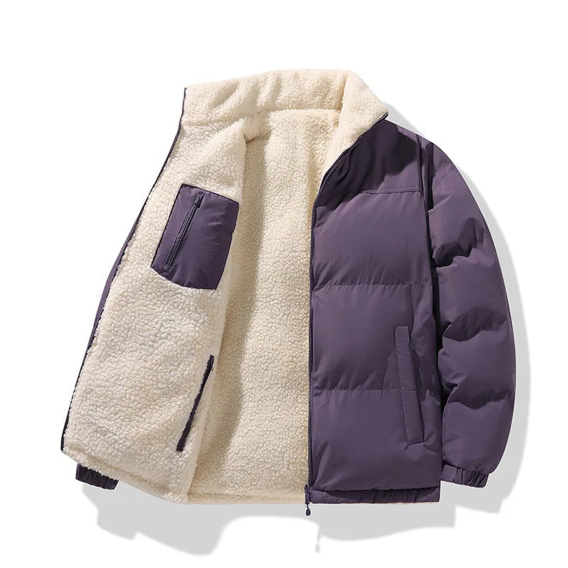 Unisex Wende-Steppjacke mit Sherpa-Futter-Jackets for men-Alpenkind