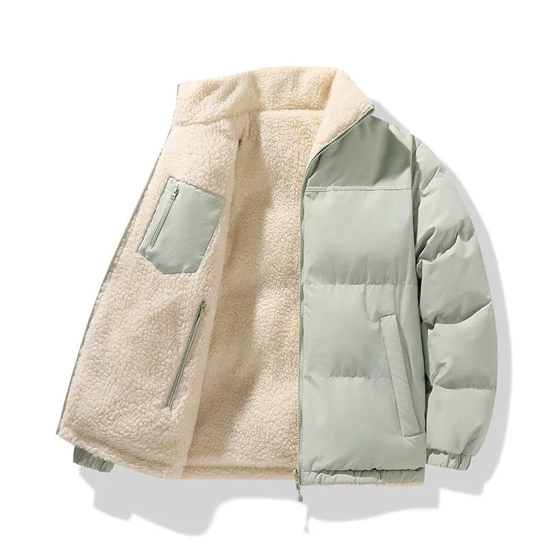 Unisex Wende-Steppjacke mit Sherpa-Futter-Jackets for men-Alpenkind
