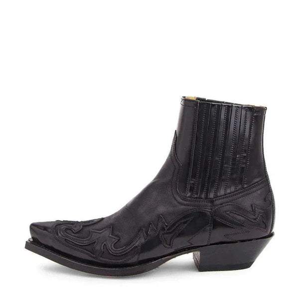 Western Stiefeletten für Herren mit Ziernähten und Absatz-Footwear for men-Alpenkind