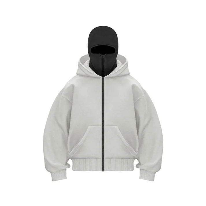 Herren Kapuzen-Oberteil mit Gesichtsschutz – Warm & Funktional