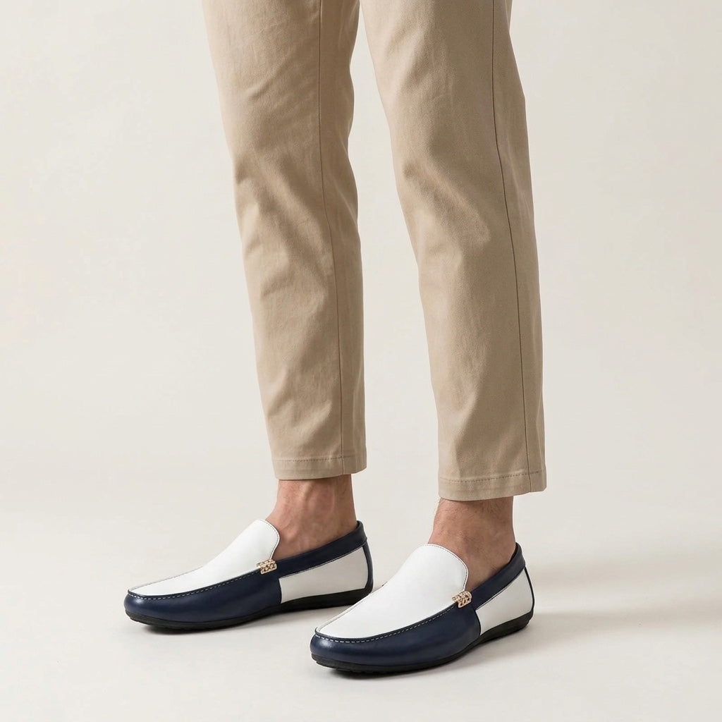 Zweifarbige Herren-Slipper-Footwear for men-Alpenkind